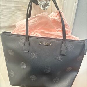 Kate Spade Stunning Glitter Dot Black Shoulder Bag